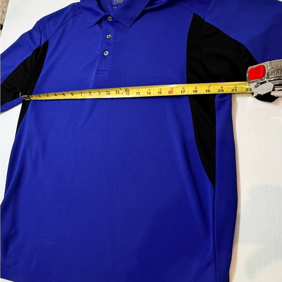PGA Tour Men’s Golf Polo Blue Black | Golfcore Performance Sportcore Preppy - Picture 8 of 10